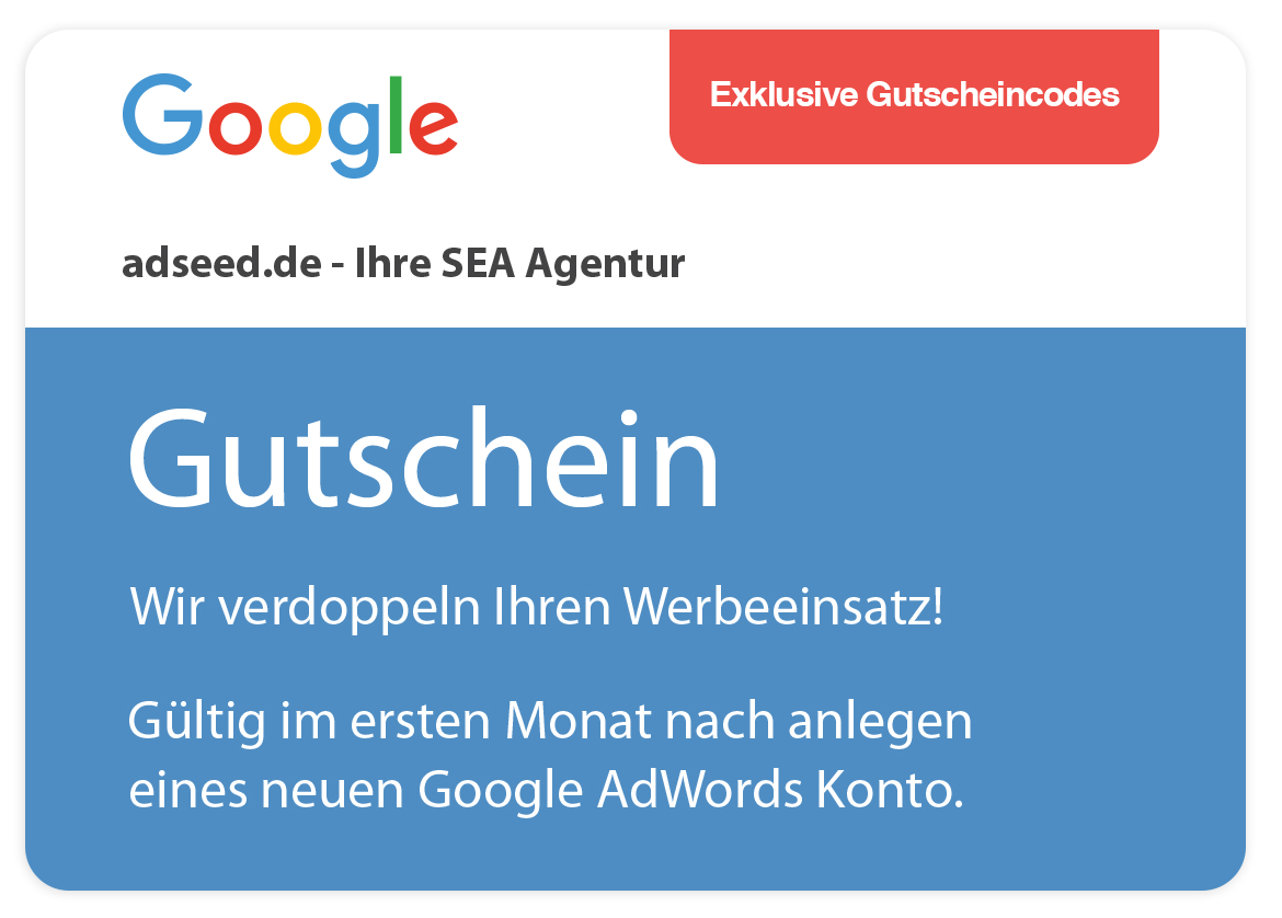 adseed: Google AdWords Gutschein