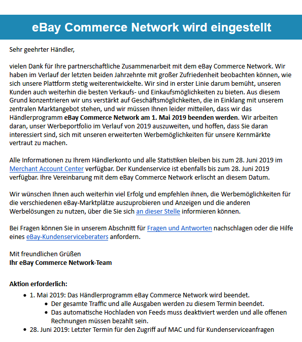 Ebay Commerce Network